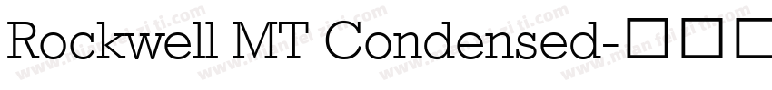 Rockwell MT Condensed字体转换